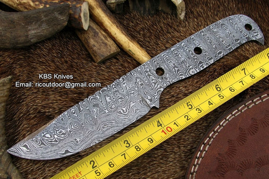 KBS Knives Damascus Blank Blade