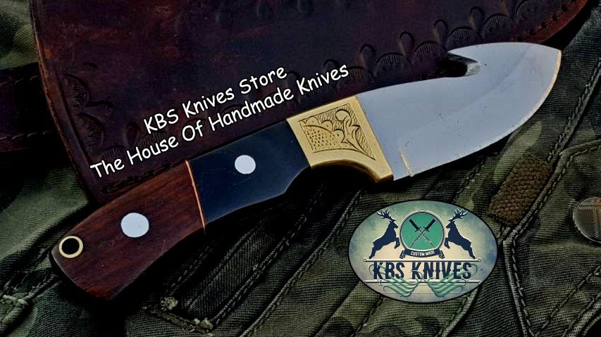 KBS Knives Custom Handmade D2 Tool Steel Guthook Skinner Knife