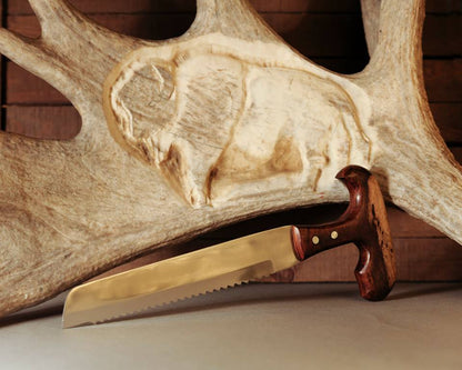 KBS Knives Game Processing Kit – 6-Piece Rosewood Handle Knife Set with Leather Roll