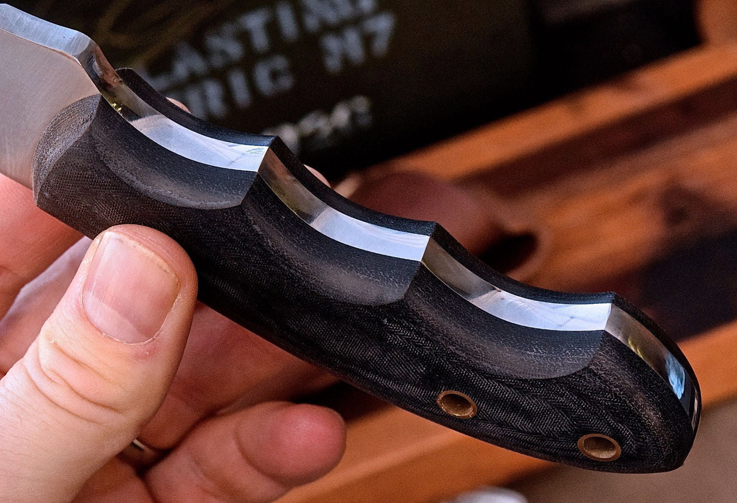 KBS Knives Handmade D2 Flat Grind Bushcraft Skinner Hunter Knife