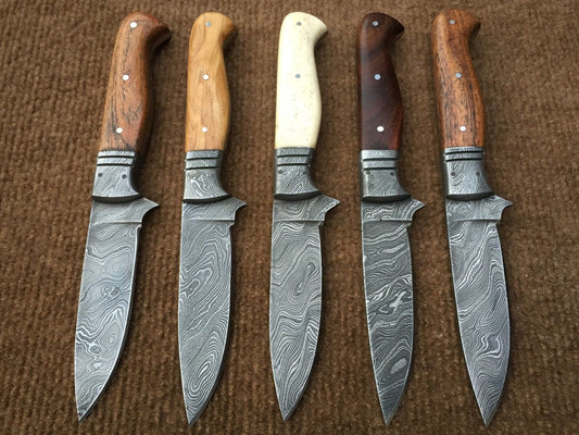 KBS Knives Beautiful Custom Handmade Damascus Steel Steak Knives