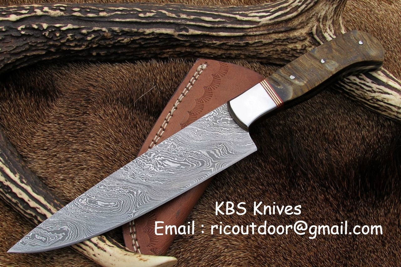 KBS Knives Damascus Hand Made Chef Knife