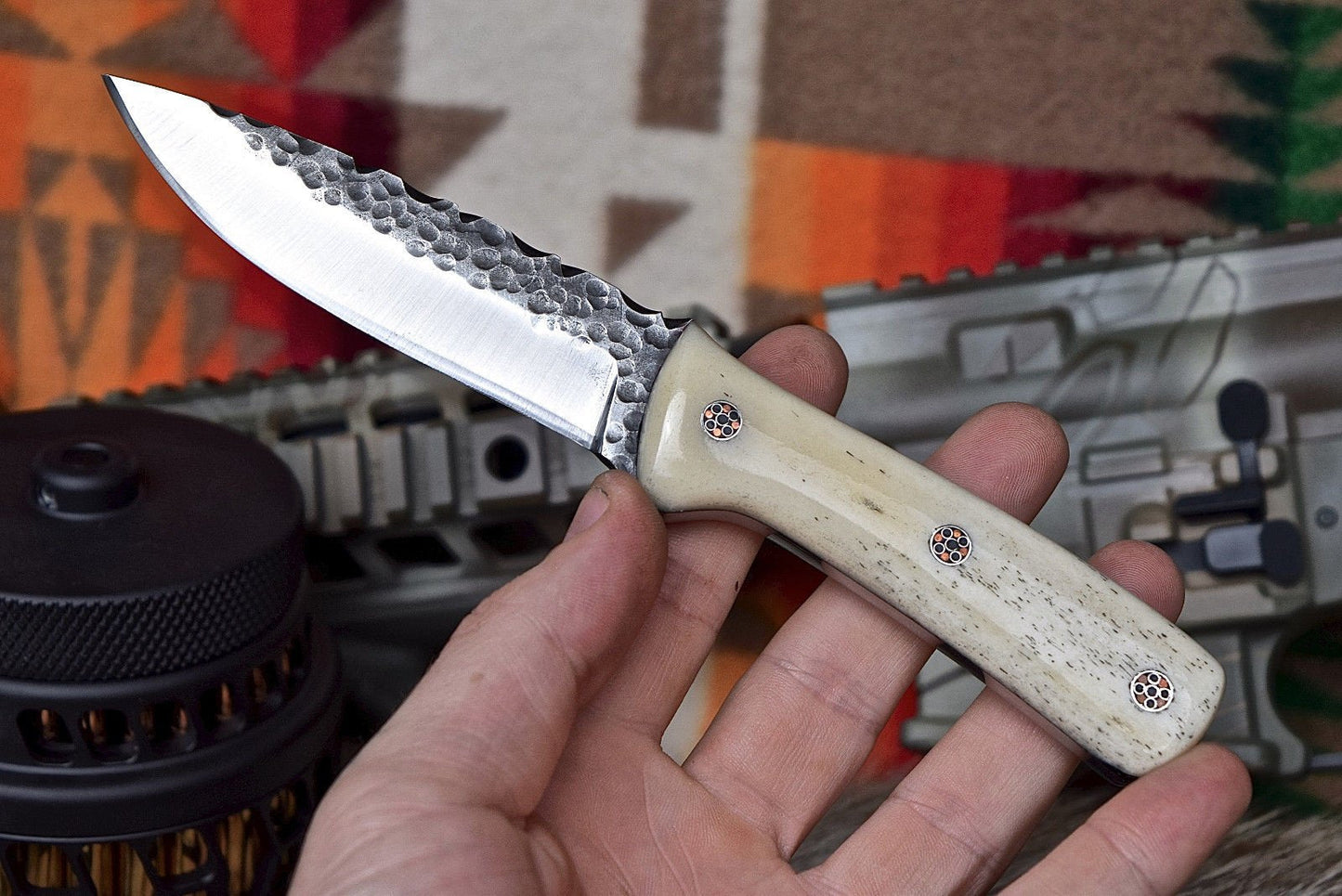 KBS Knives Damascus steel hand forged EDC knife