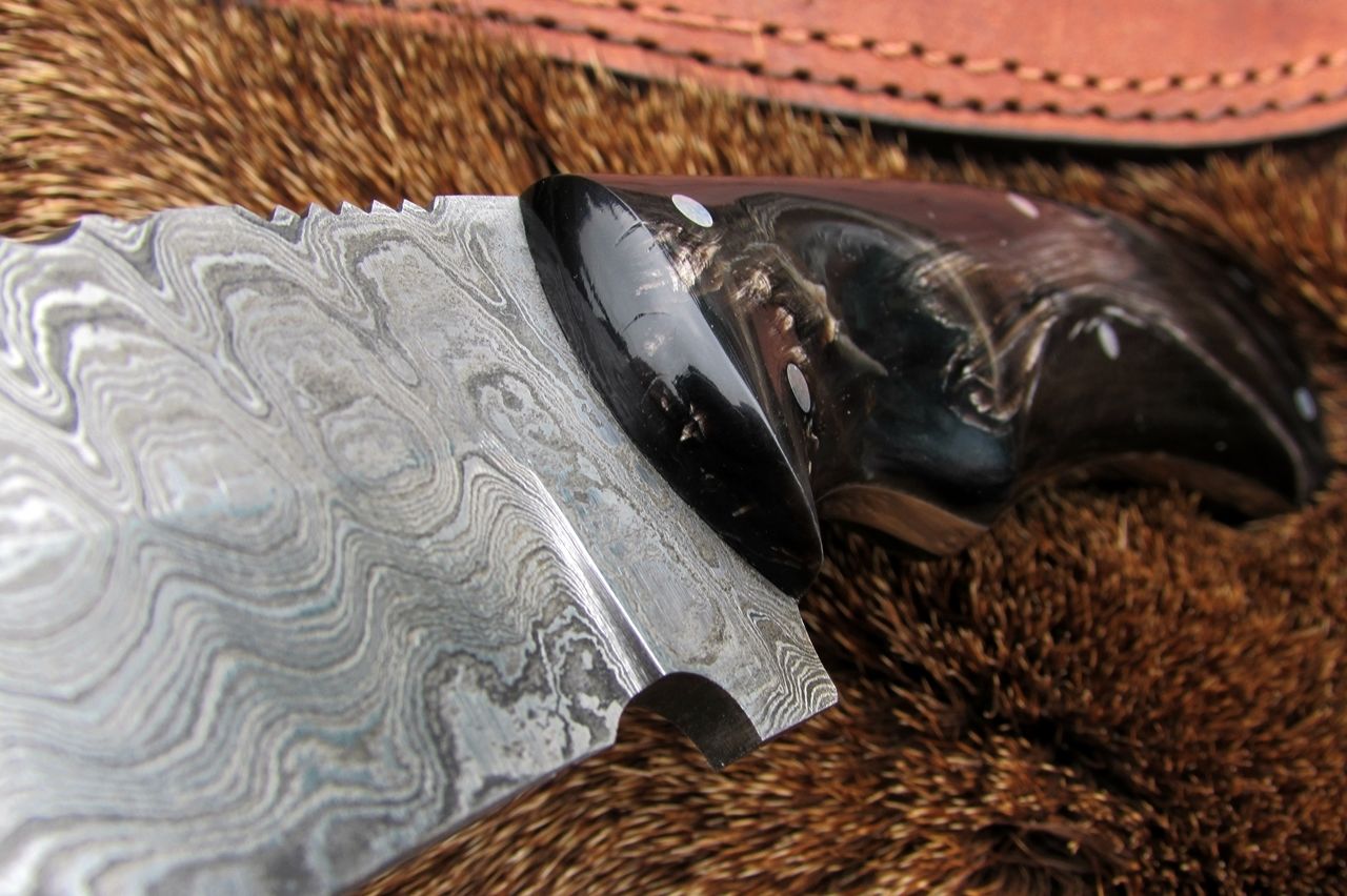 KBS Knives Hand Made Damascus Skinning Knife