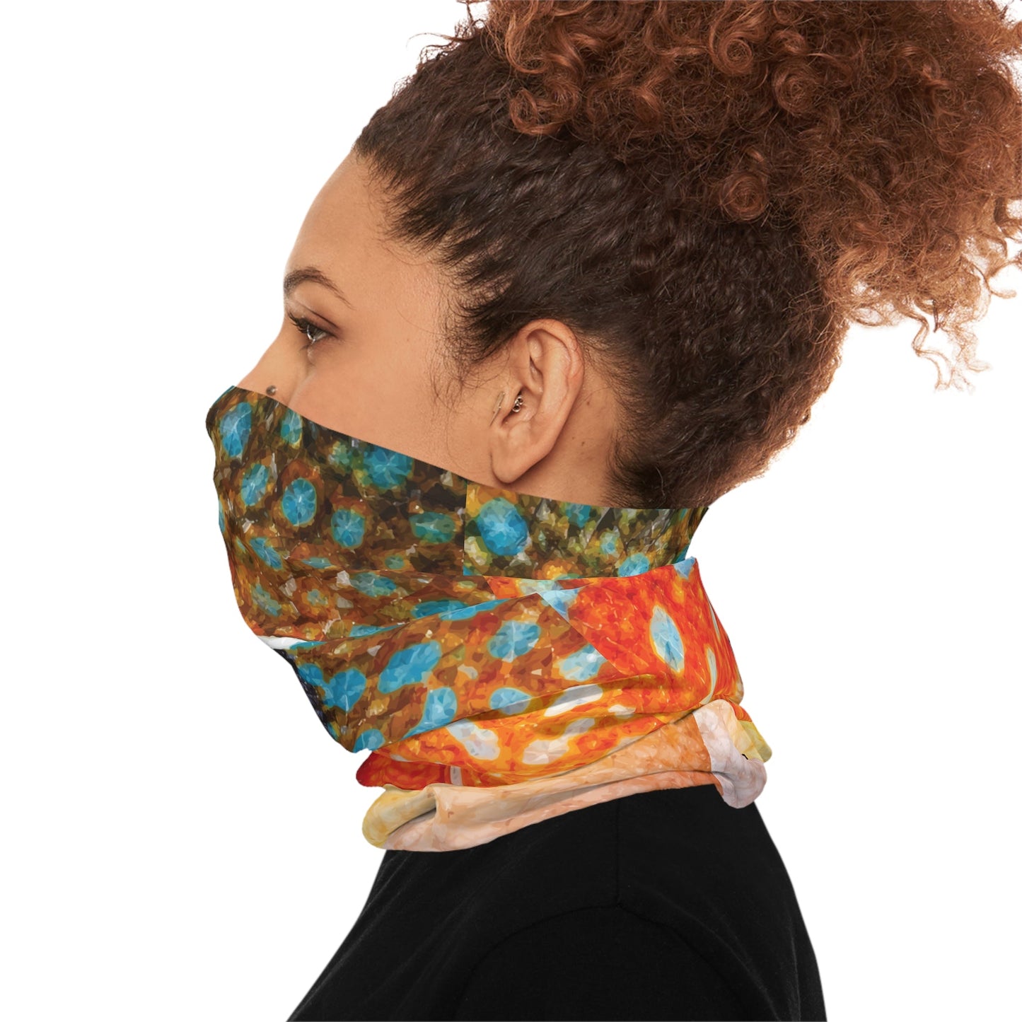Texas Rigged Tees Longear Sunfish — Unisex Neck Gaiter (SPF 50+)