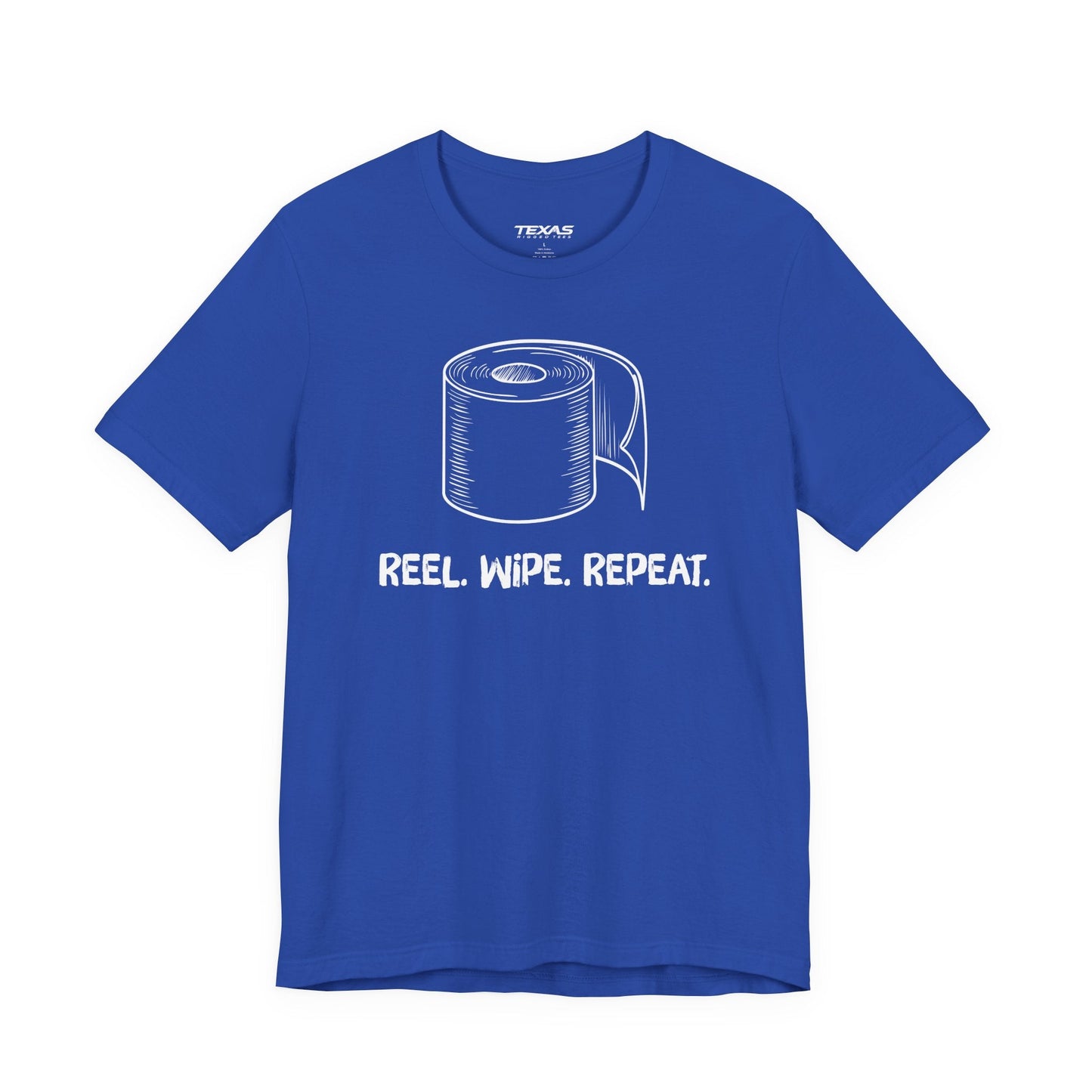 Texas Rigged Tees Reel. Wipe. Repeat. — Unisex Cotton Tee