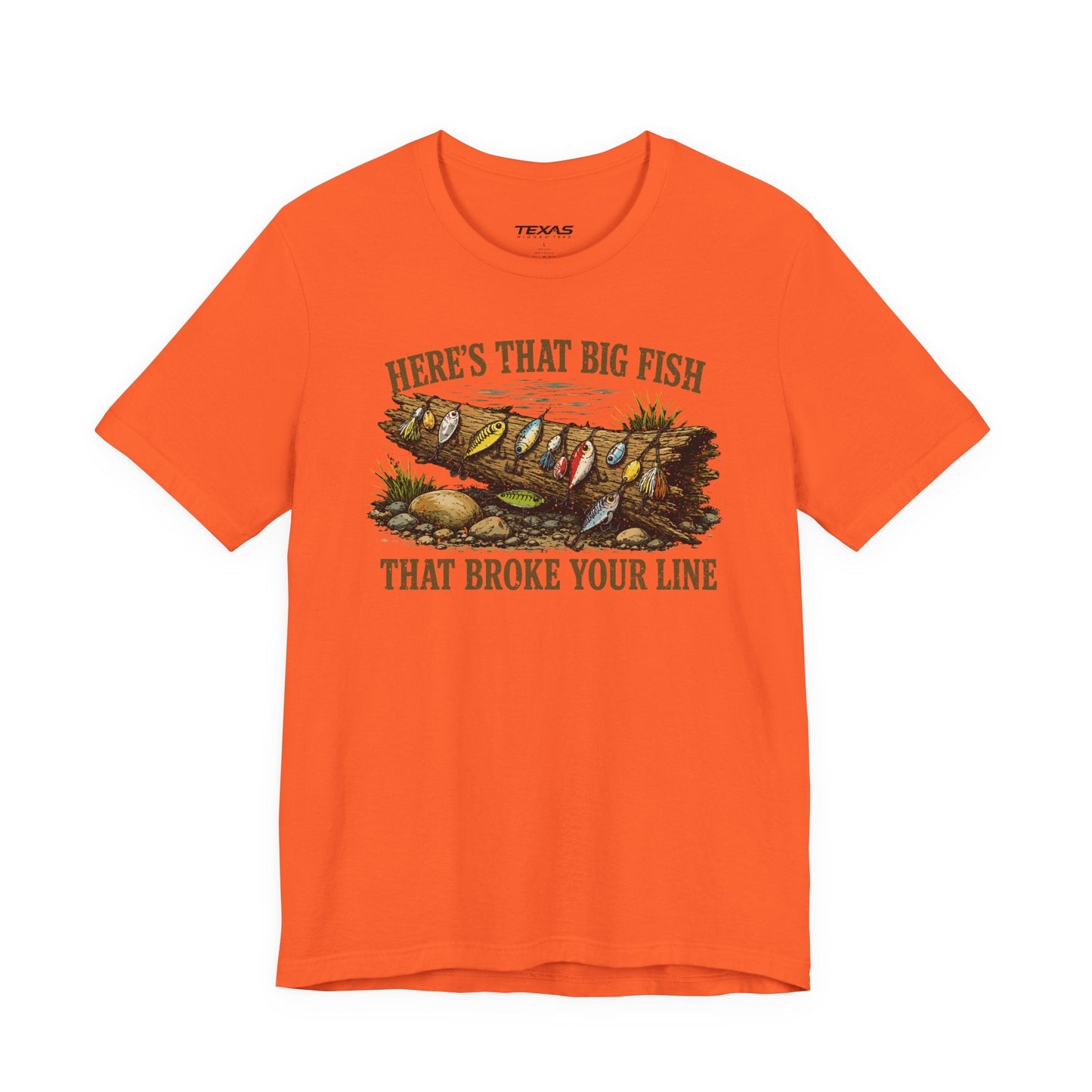 Texas Rigged Tees Here’s That Big Fish That Broke Your Line — Unisex Cotton Tee