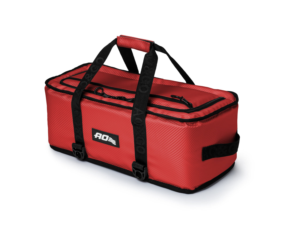 AO Coolers 24 Can Carbon Stow-N-Go Cooler - Lava Red