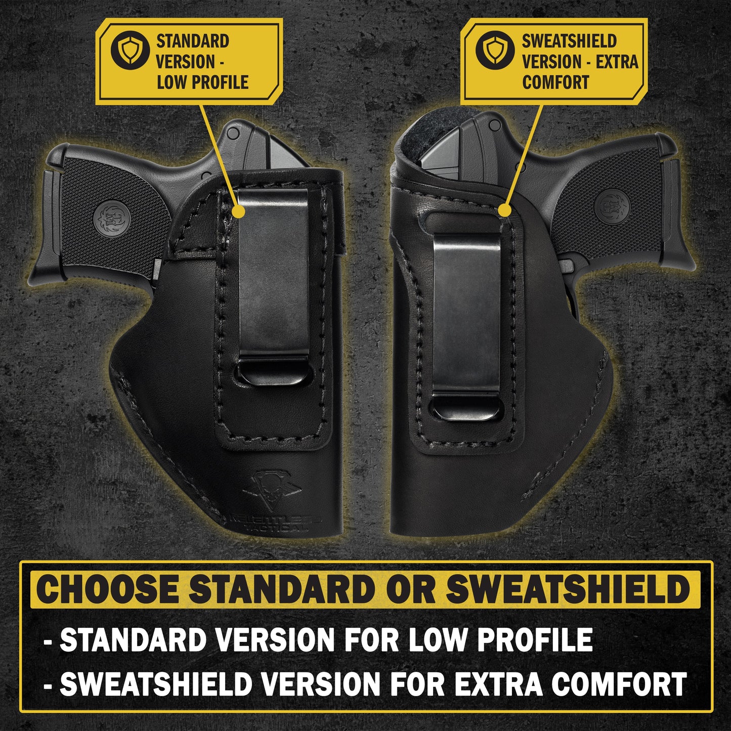 Relentless Tactical The Defender Leather IWB Holster - Fits Ruger LCP, LCP2, Sig P238, P290, S&W Bodyguard .380 and Most .380's - Lifetime Warranty - Made in USA