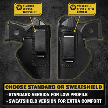 Relentless Tactical The Defender Leather IWB Holster - Fits Ruger LCP, LCP2, Sig P238, P290, S&W Bodyguard .380 and Most .380's - Lifetime Warranty - Made in USA
