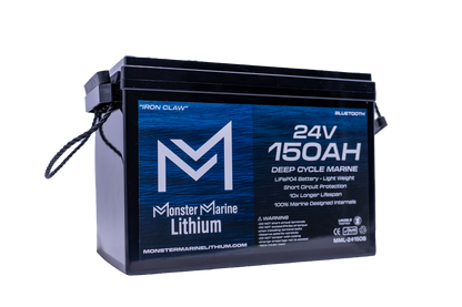 Monster Marine Lithium 24v 150ah Lithium Marine Trolling Motor Battery "IRON CLAW" - Bluetooth