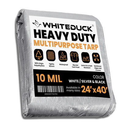 White Duck Outdoors - Heavy Duty Poly Tarp 10 mil, 6 oz.