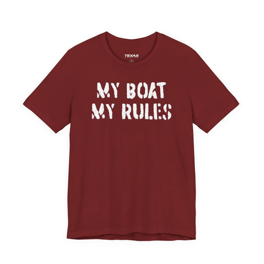 Texas Rigged Tees My Boat My Rules — Unisex Cotton Tee