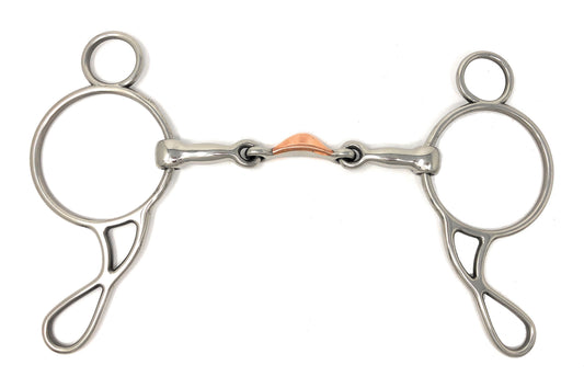 AJ Tack Stainless Steel Moon Dogbone Wonder Gag Bit