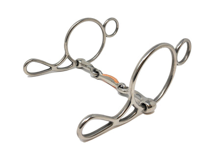 AJ Tack Stainless Steel Moon Dogbone Wonder Gag Bit