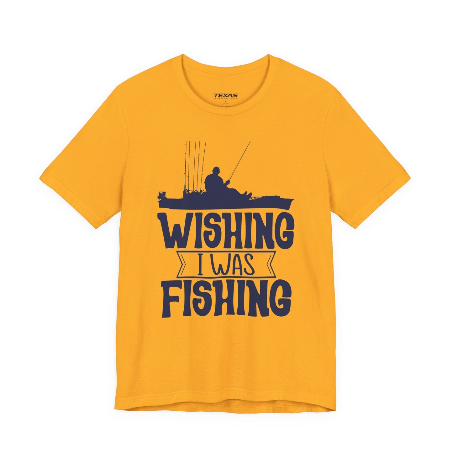 Texas Rigged Tees Wishing I Was Fishing (Kayak Edition) — Unisex Cotton Tee
