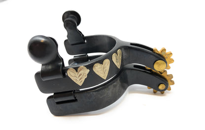 AJ Tack Baby Three Hearts Spurs and Spur Straps Set