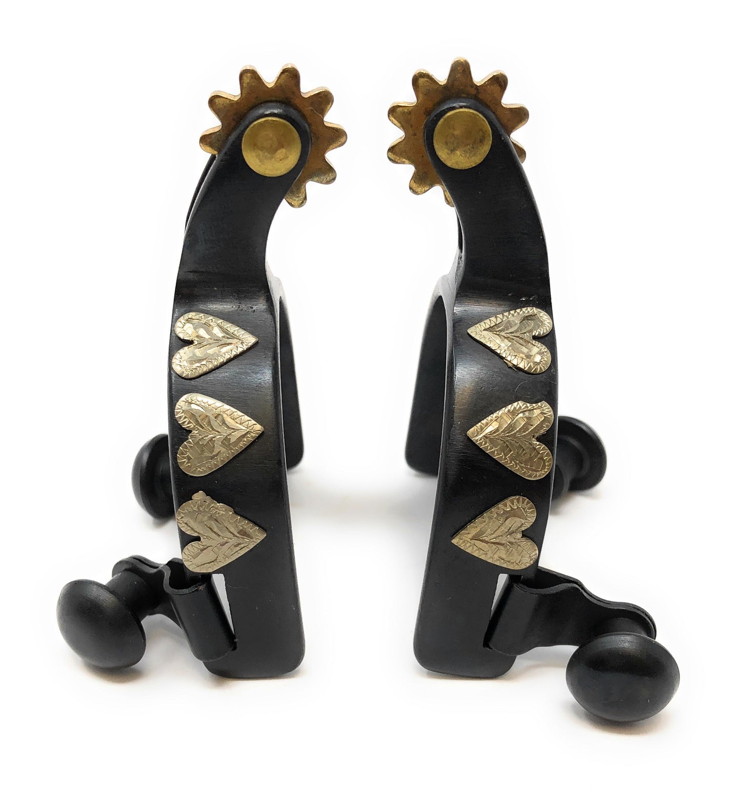 AJ Tack Baby Three Hearts Spurs and Spur Straps Set
