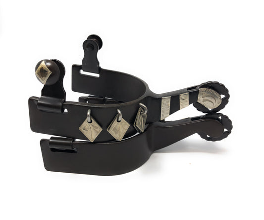 AJ Tack Ladies Antique Brown Diamond Charm Spurs