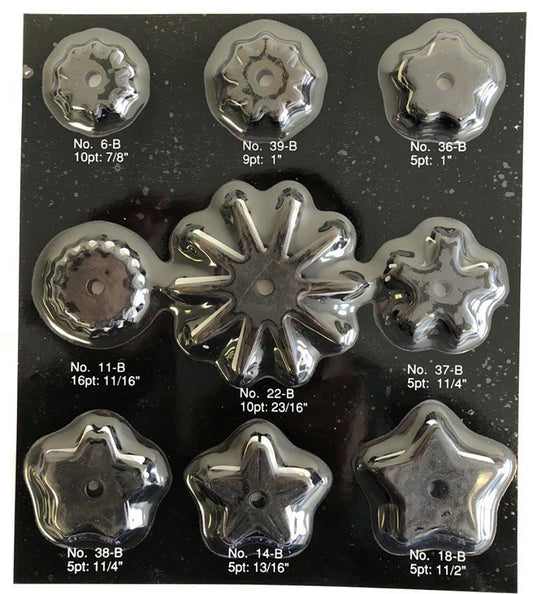 AJ Tack 9 Pairs Rowel Card Pack