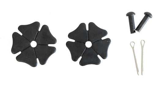 AJ Tack 1 3/8" Cloverleaf Rowel Package, Black