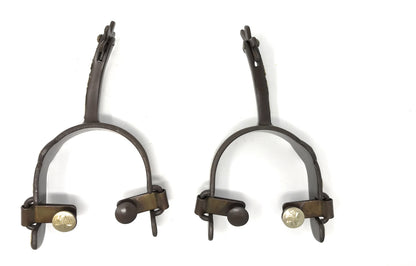 AJ Tack Ladies Antique Brown Cross Offset Spurs