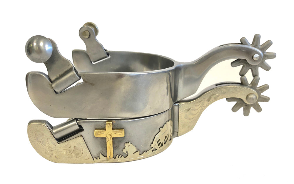 AJ Tack Men's Sweet Iron Praying Cowboy Spurs
