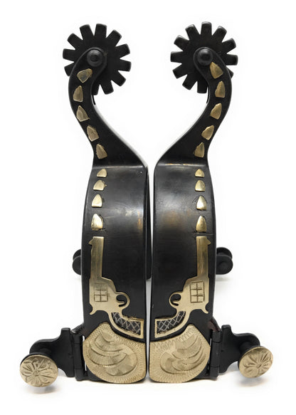 AJ Tack Men's Antique Brown Revolver Spurs