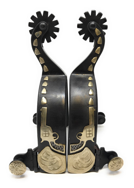 AJ Tack Men's Antique Brown Revolver Spurs