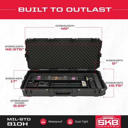 SKB Cases iSeries 3I-4217-USD Small Ultimate Waterproof Double Bow Case, Black