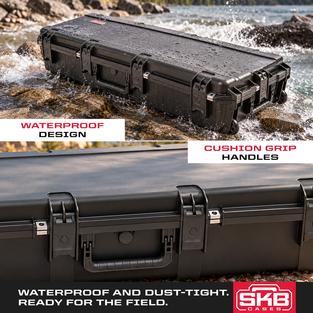 SKB Cases iSeries 3I-4217-USD Small Ultimate Waterproof Double Bow Case, Black