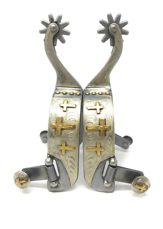 AJ Tack Men's Sweet Iron Triple Cross Spurs