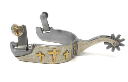 AJ Tack Men's Sweet Iron Triple Cross Spurs