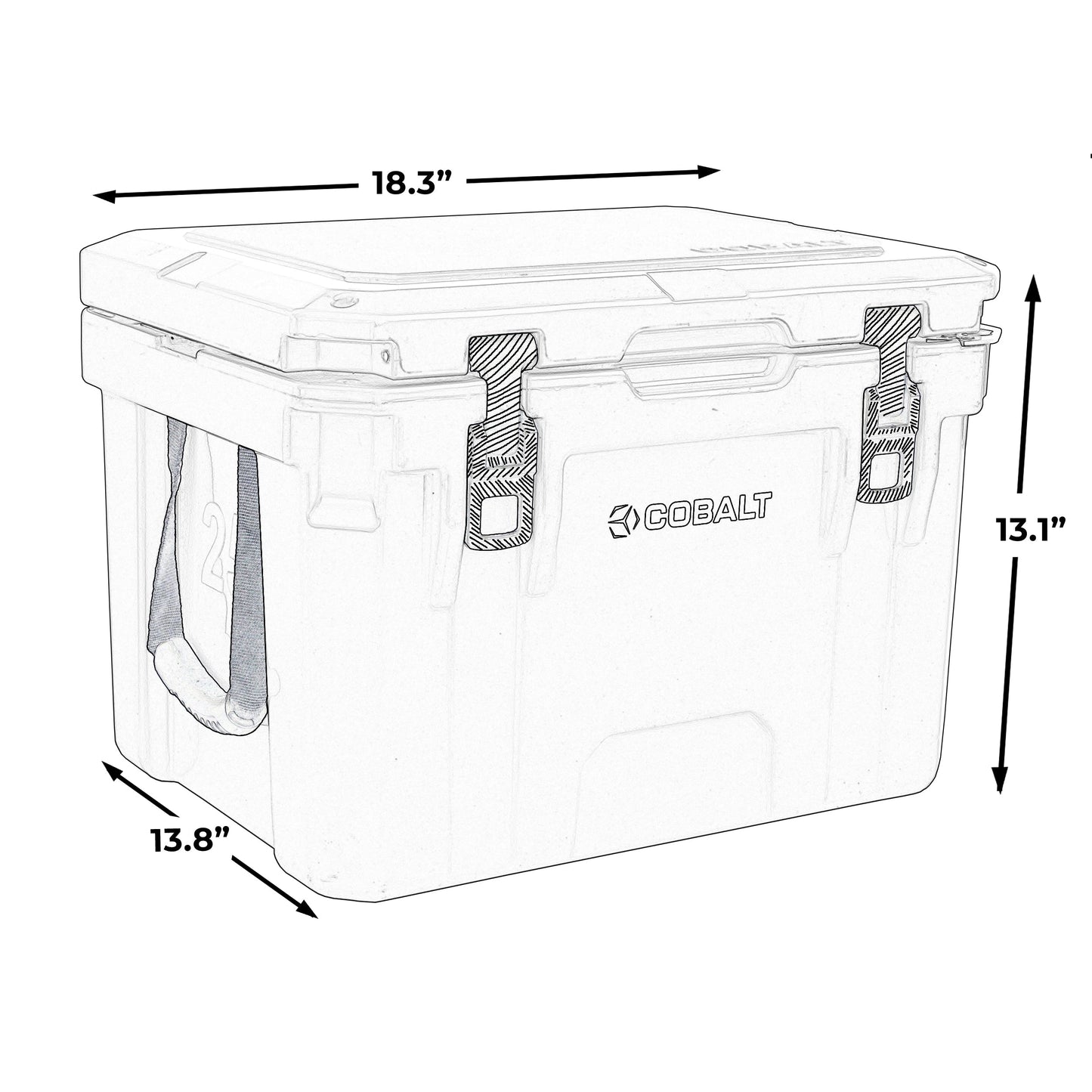 Caddis Sports Cobalt 25 Quart Roto-Molded Super Cooler