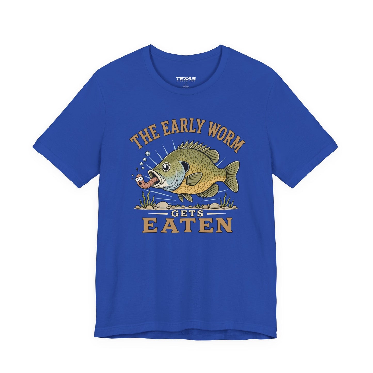 Texas Rigged Tees The Early Worm Gets Eaten — Unisex Cotton Tee
