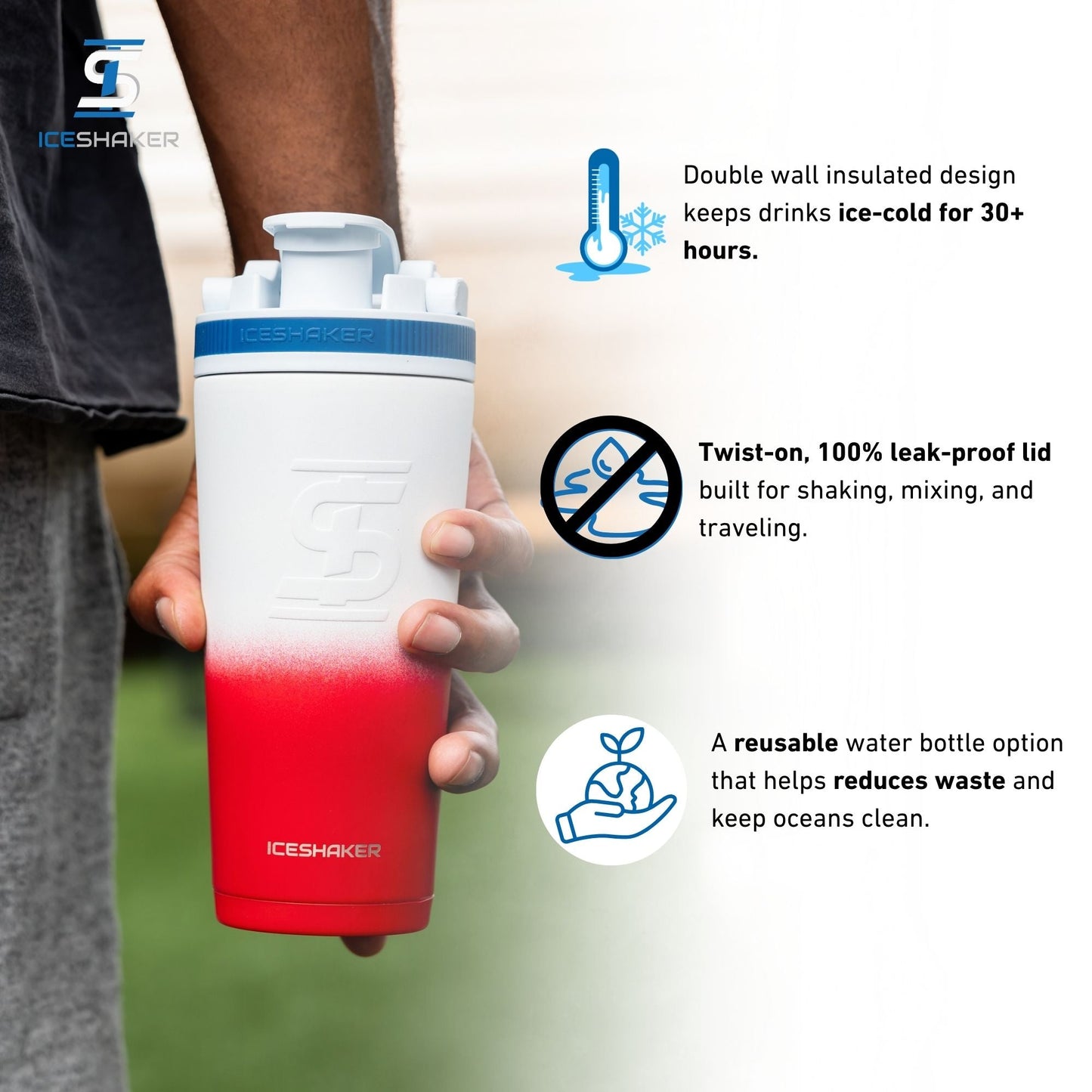 Officially Licensed New England Patriots 26oz Ice Shaker