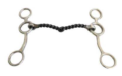 AJ Tack Sweet Iron Twisted Wire Junior Cow Horse Gag Bit