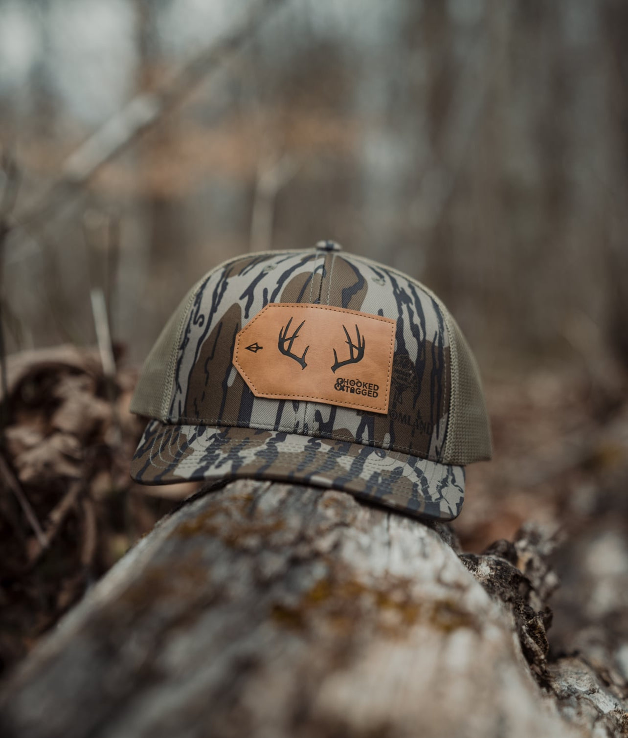 Hooked & Tagged  - Buck Antler Patch Hat