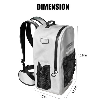 Buffalo Gear 27QT Waterproof Fishing Backpack with Rod Holder