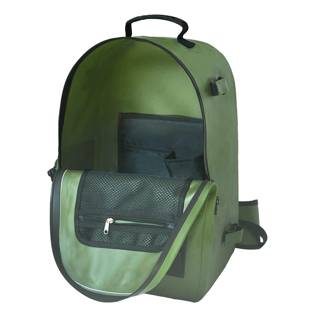 Buffalo Gear 27QT Waterproof Fishing Backpack with Rod Holder