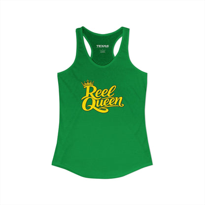 Texas Rigged Tees Reel Queen — Women’s Racerback Tank