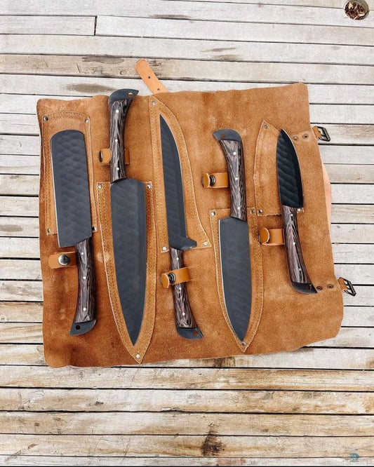 KBS Knives Custom Handmade D2 Forged Steel Kitchen Knives Set