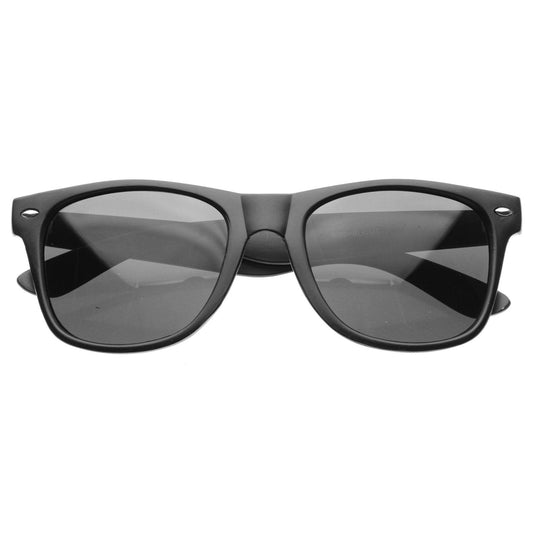 zeroUV  - Hipster Street Wear Soft Rubber Matte Black Horned Rim Sunglasses 8350