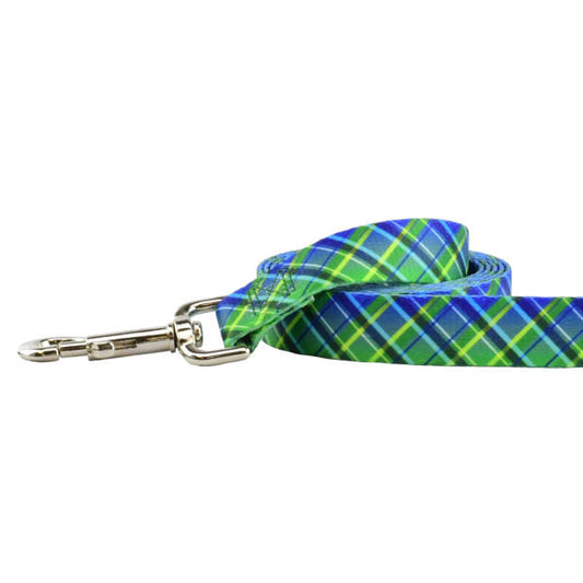 2 Hounds Design Electric Glow Green Plaid Dog Leash – EarthStyle