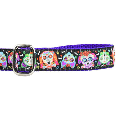 2 Hounds Design 1″ XOLO – Sugar Skull Ribbon Dog Leash