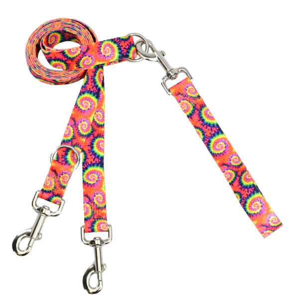 2 Hounds Design Classic Tie-Dye Double Connection Leash – EarthStyle