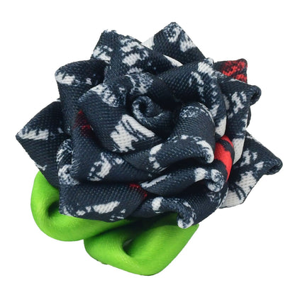 2 Hounds Design Collar Flower - Black and White Kisses
