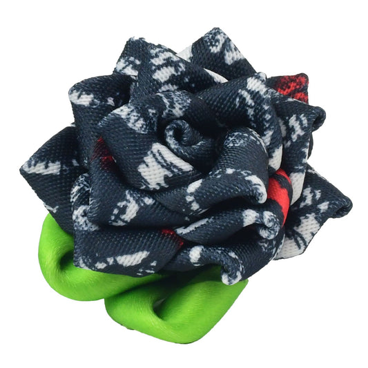 2 Hounds Design Collar Flower - Black and White Kisses