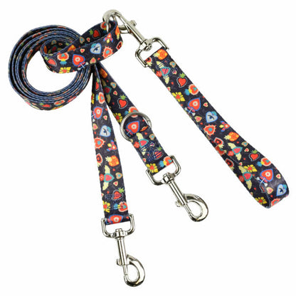2 Hounds Design Gothic Hearts Double Connection Leash – EarthStyle