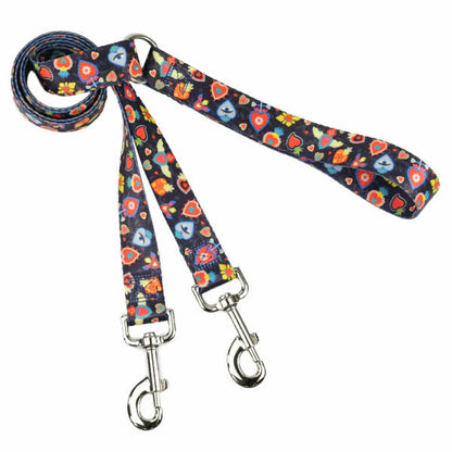 2 Hounds Design Gothic Hearts Double Connection Leash – EarthStyle